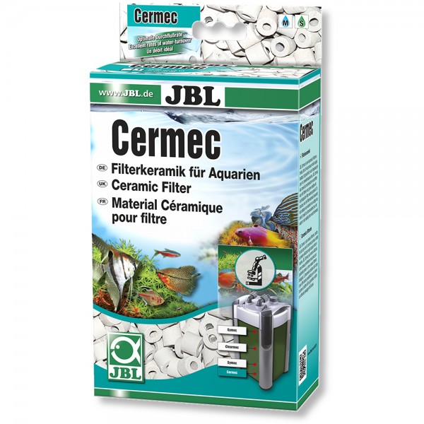 JBL Cermec - Наполнитель для аквариумных фильтров, керамические кольца, 750 г, на 200 л