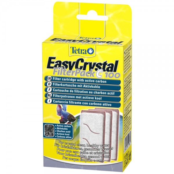 Картридж с углем для внутреннего фильтра Tetratec EasyCrystalFilterPack C 100 для аквариума Cascade Globe 6,8л