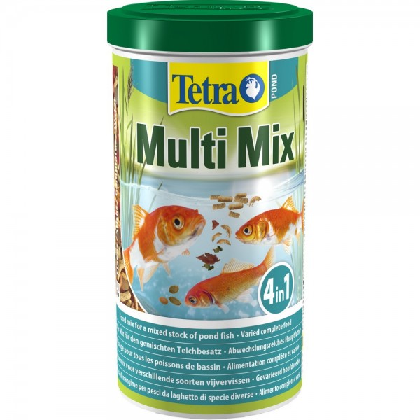 Корм для прудовых рыб Tetra Pond MultiMix 1л гранулы хлопья таблетки гаммарус