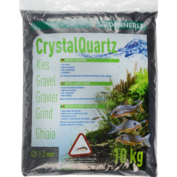 Грунт Dennerle Crystal Quartz Gravel, черный, 10кг