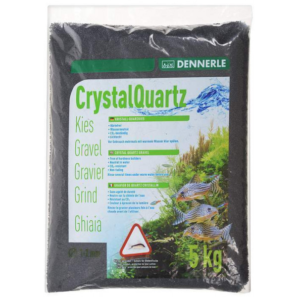 Грунт Dennerle Crystal Quartz Gravel, черный, 5кг Грунт Dennerle Crystal Quartz Gravel, черный, 5кг