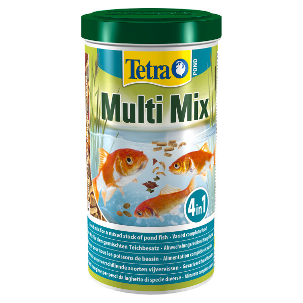 Корм для прудовых рыб Tetra Pond MultiMix 1л гранулы хлопья таблетки гаммарус