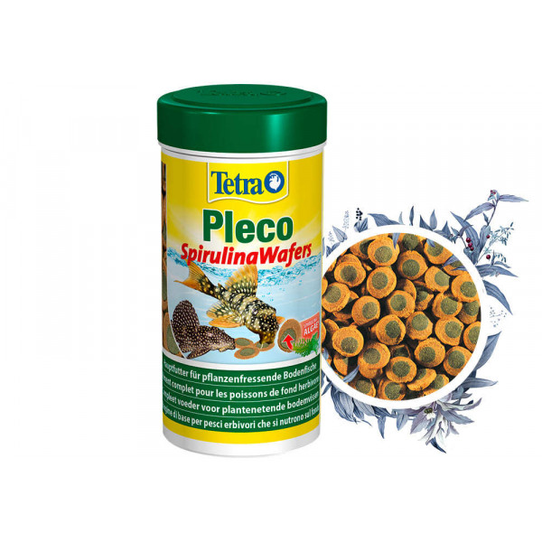 Корм для рыб Tetra Pleco Spirulina Wafers 250мл таблетки