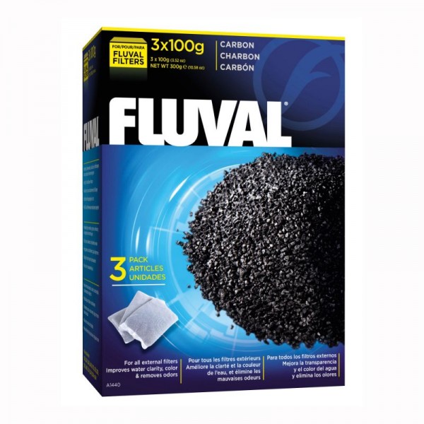 Уголь активированный для фильтра Fluval, 100 г х 3 шт. A1440 (H114400)