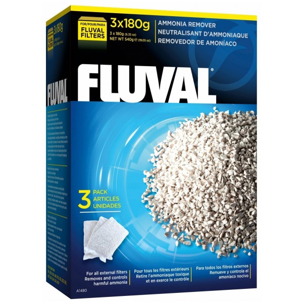 Удалители аммония для фильтров Fluval, 180 г х 3 шт. A1480 (H114806)