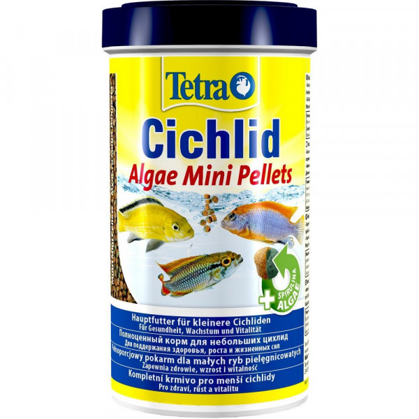 Корм для рыб Tetra Cichlid Algae Mini Pellets 500мл растительный