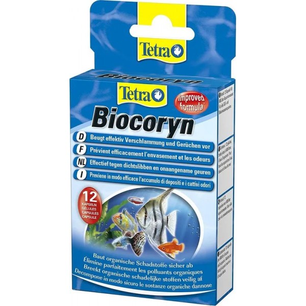 Кондиционер для разложения органики BIOCORYN 12 капсул на 600л