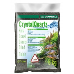 Грунт Dennerle Crystal Quartz Gravel, черный, 5кг