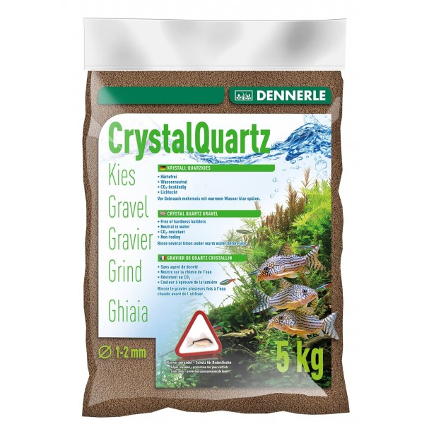 Грунт DENNERLE CRYSTAL QUARTZ GRAVEL, темно-коричневый, 5кг