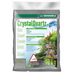 Грунт Dennerle Crystal Quartz Gravel, темно-серый, 10кг