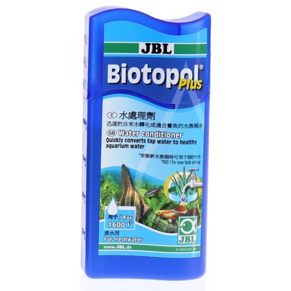 JBL Biotopol plus - Кондиционер для воды с высоким содержанием хлора, 100 мл на 1600 л