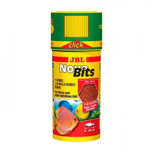JBL NovoBits CLICK - Осн. корм для привередливых акв. рыб, гранулы, 250 мл (110 г)