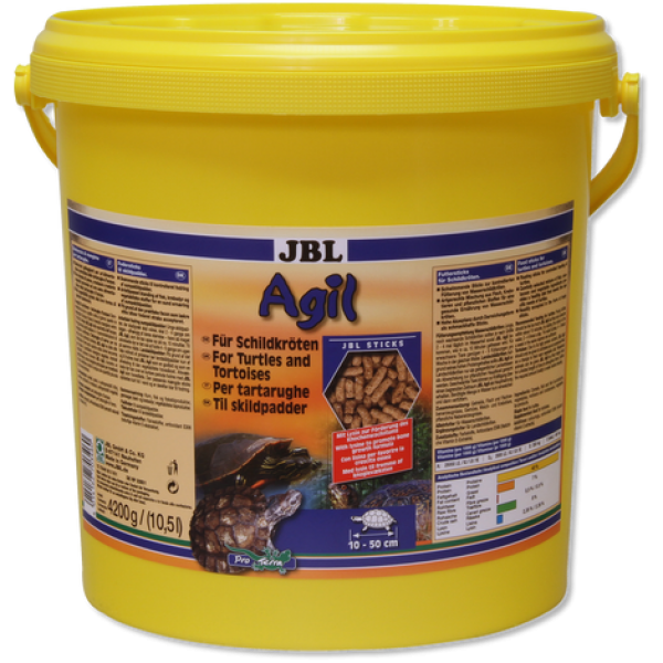 JBL Agil - Основной корм для водных черепах длиной 10-50 см, палочки, 10,5 л (4200 г)