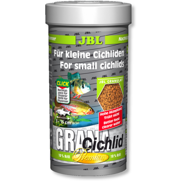 JBL GranaCichlid - Осн. корм премиум для хищных цихлид, гранулы, 250 мл (110 г)