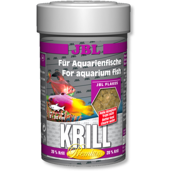 JBL Krill - Корм премиум с крилем для пресн. и мор. акв. рыб, хлопья, 250 мл (40 г)
