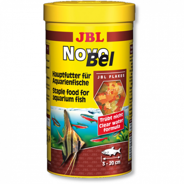 JBL NovoBel - Осн. корм для пресноводных аквариумных рыб, хлопья, 1 л (190 г)