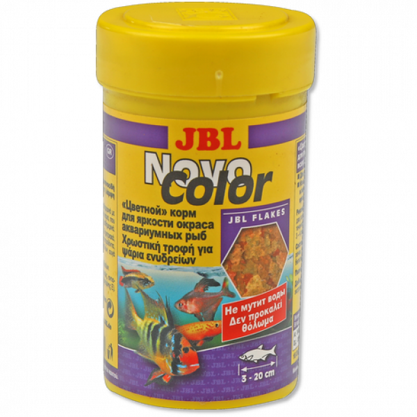 JBL NovoColor - Осн. корм для яркой окраски пресн. акв. рыб, хлопья, 100 мл (18 г)