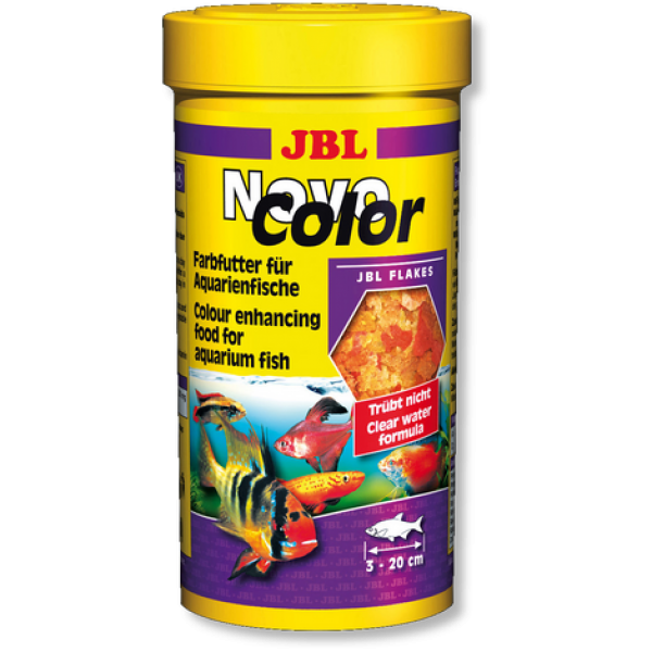 JBL NovoColor - Осн. корм для яркой окраски пресн. акв. рыб, хлопья, 250 мл (45 г)