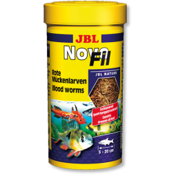 JBL NovoFil - Сушеный мотыль, доп. корм для привередливых рыб и черепах, 100 мл (8 г)