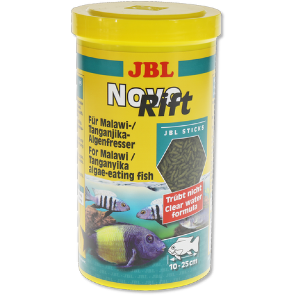 JBL NovoRift - Осн. корм для растительноядных цихлид, палочки, 250 мл (133 г)