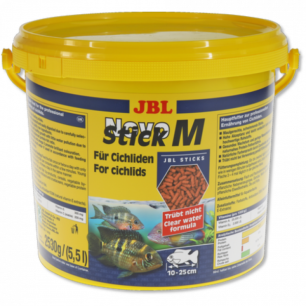 JBL NovoStick M - Основной корм в форме палочек для хищных цихлид, 5,5 л (2530 г)