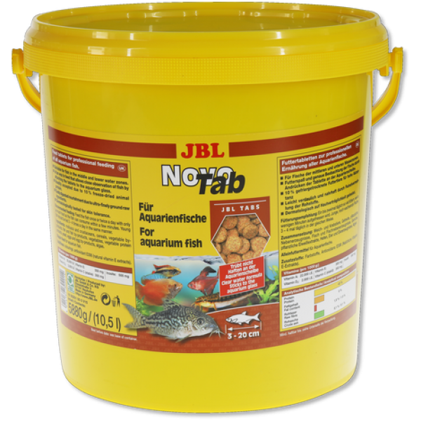 JBL NovoTab - Осн. корм для пресноводных аквариумных рыб, таблетки, 10,5 л (5880 г)