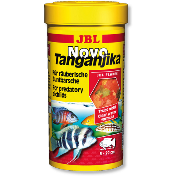 JBL NovoTanganjika - Основной корм в форме хлопьев для хищных цихлид, 250 мл (45 г)