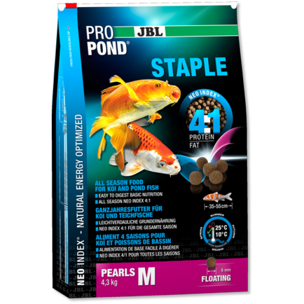 JBL ProPond Staple M 4,3 кг всесезонный корм для кои длиной 35-55 см