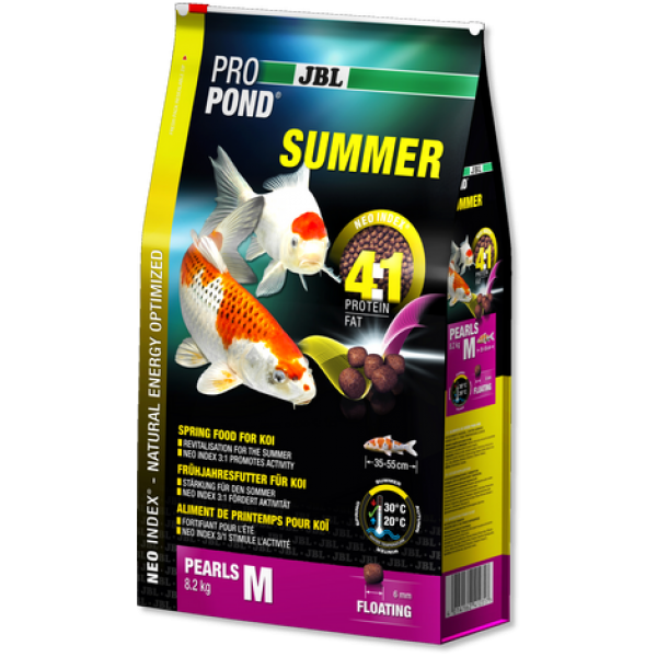 JBL ProPond Summer M - Осн летний корм д/кои 35-55 см, плавающ гранулы 6 мм, 8,2 кг/24л