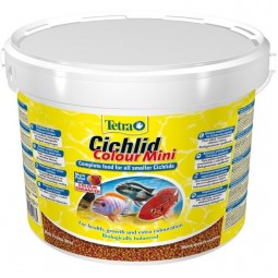 Корм для рыб Tetra Cichlid Colour Mini Pellets 10л мини гранулы (ведро)