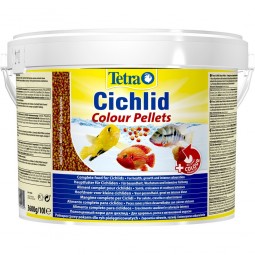 Корм для рыб Tetra Cichlid Colour Pellets 10л гранулы (ведро)