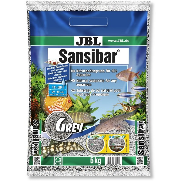 JBL Sansibar GREY - Декоративный грунт д/пресн и морских аквариумов, серый, 5 кг