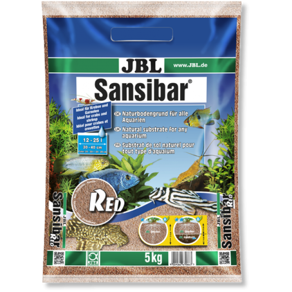 JBL Sansibar RED - Декоративный грунт д/пресн и морских аквариумов, красный, 5 кг