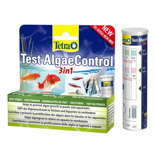 Tetra Test AlgaeControl 3 in1 PO4/NO3/KH полоски для пресной воды 25шт
