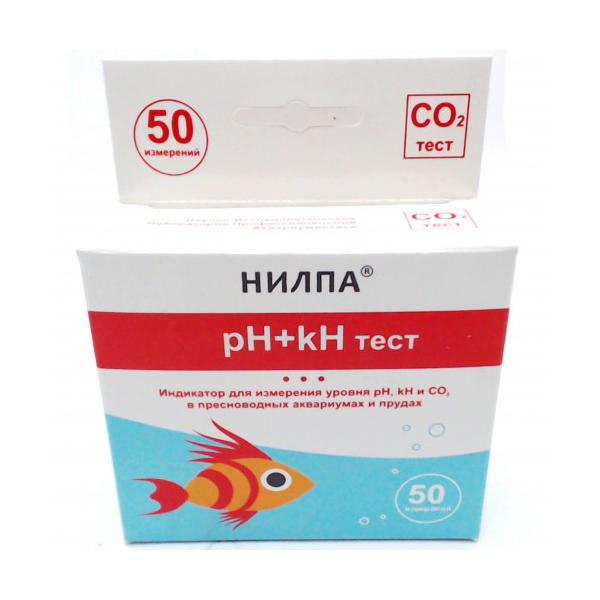 "Тест pH+kH" - тест для измерения уровня pH, KH и CO2 в воде "Тест pH+kH" - тест для измерения уровня pH, KH и CO2 в воде