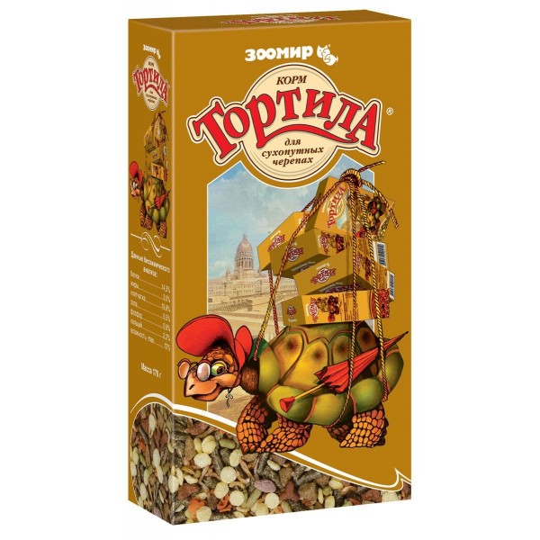 ТОРТИЛА - корм для сухопутных черепах, 170 г