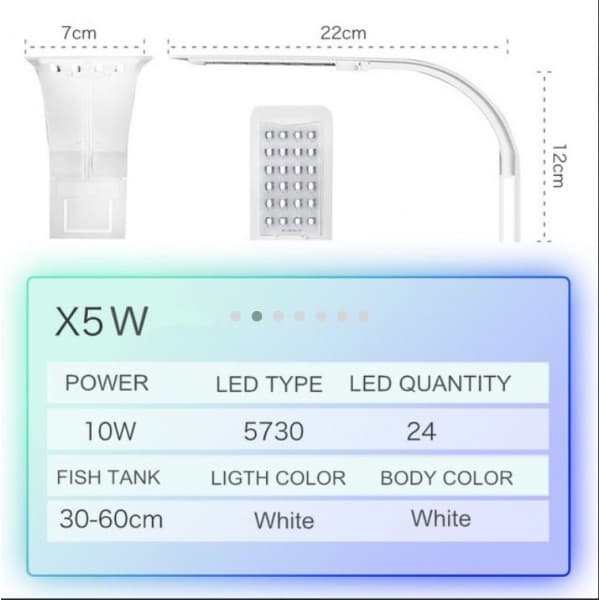 Ультратонкий светодиодный светильник 10W (X5, белый корпус, белый свет)