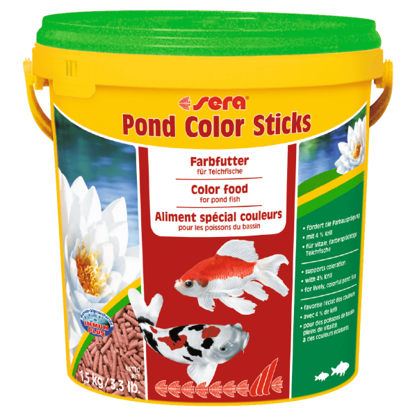 Сера Корм для прудовых рыб COLOR STICKS 10 л 1,5 кг (ведро) (S-7159)