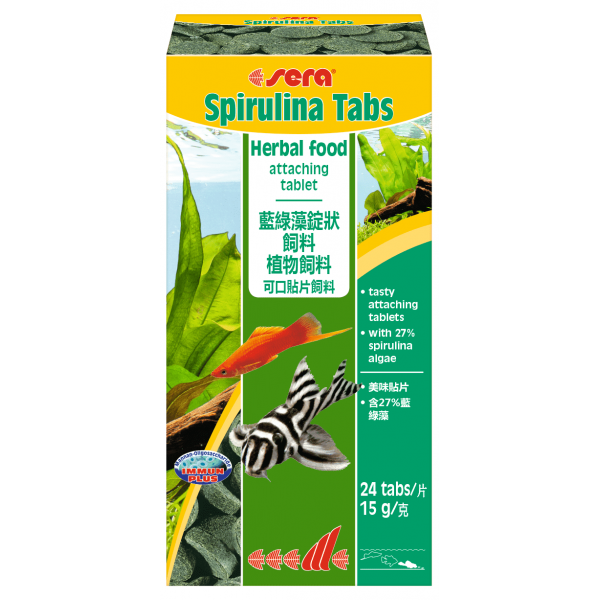 Сера Корм для рыб растительный в таблетках SPIRULINA TABS 24 таб.15г (S0920)