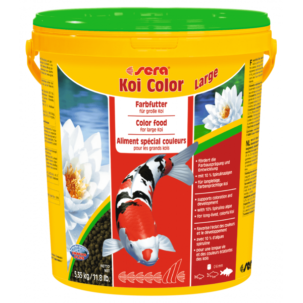 Сера Корм для прудовых рыб KOI COLOR large 21 л 5,8 кг (ведро) (S7028)